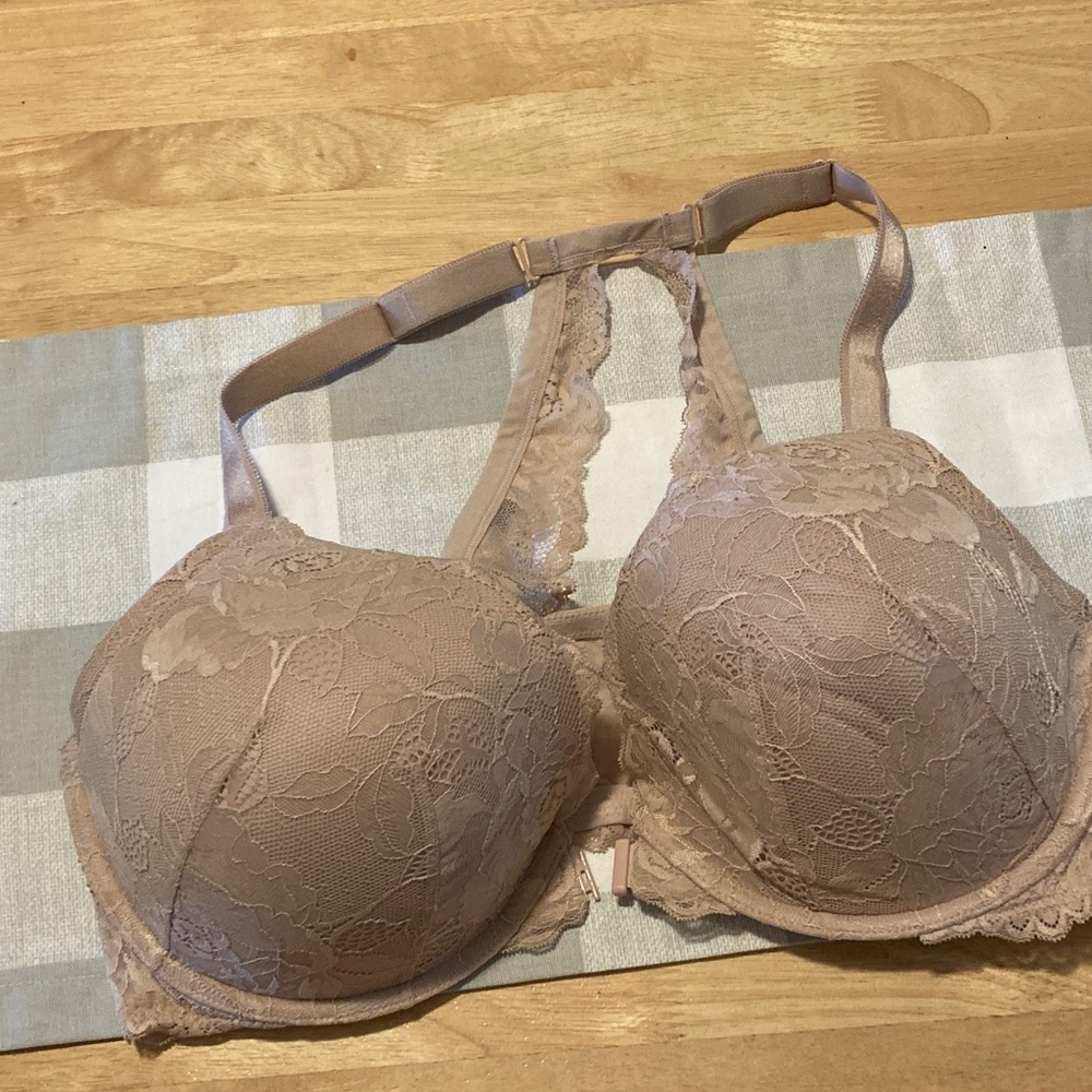 Torrid Lace Racerback Bra in Beige